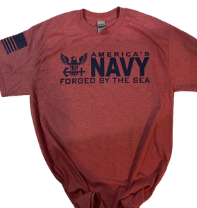 America Navy T-Shirt Blue Print